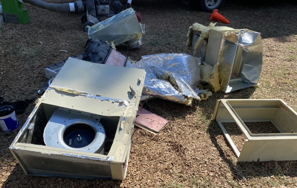 Gas furnaces headed to the recycler.