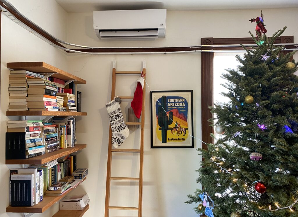 Electric heat pump wall unit from Fujitsu. 